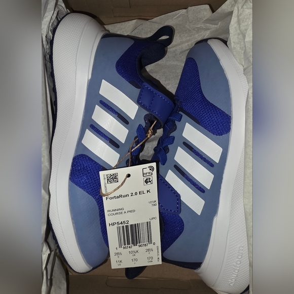 NWT Adidas FortaRun 2.0 'Lucid Blue's Unisex Toddler Sneakers; Size 11K (28.5)